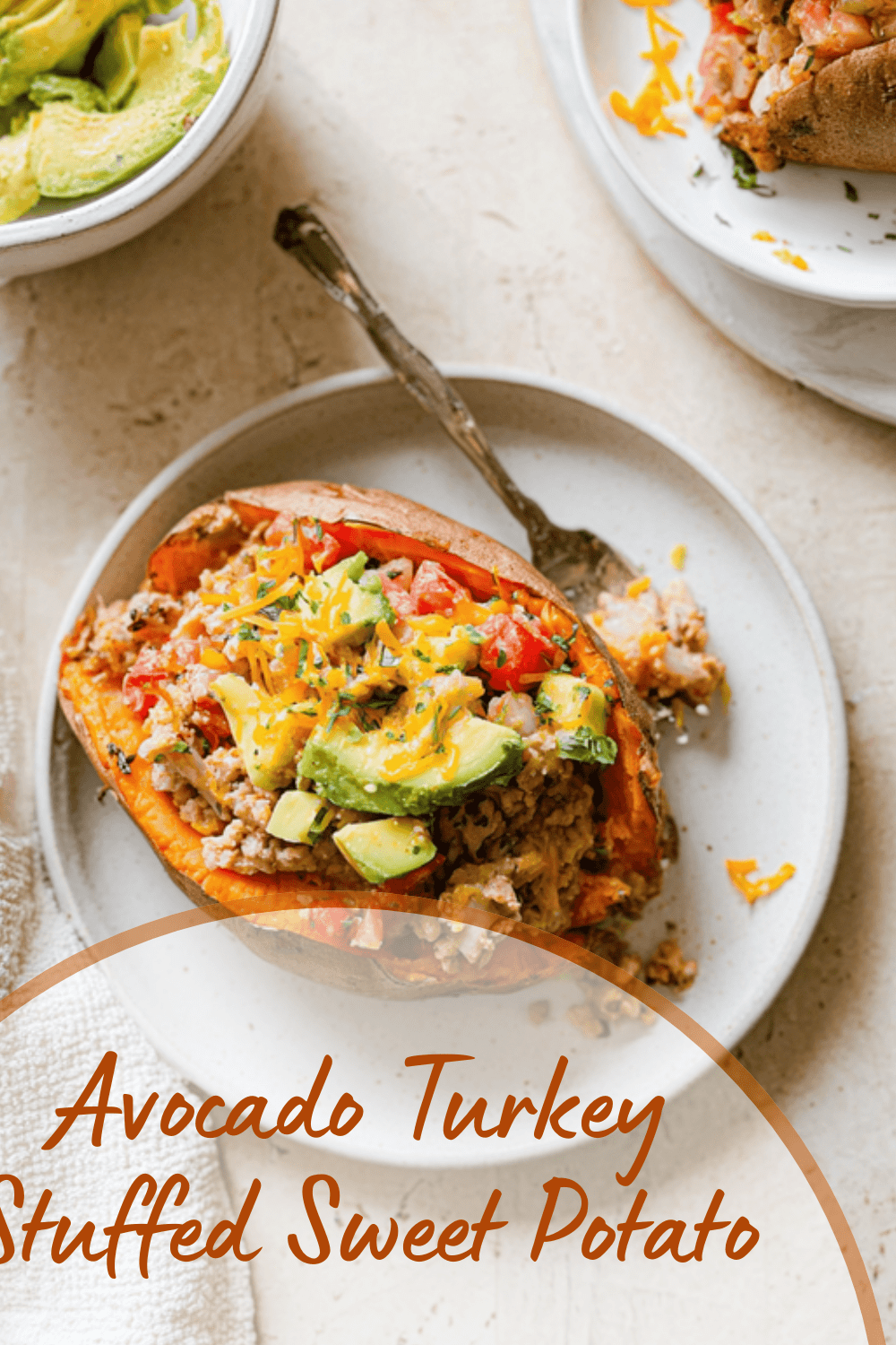 Avocado Turkey Stuffed Sweet Potato