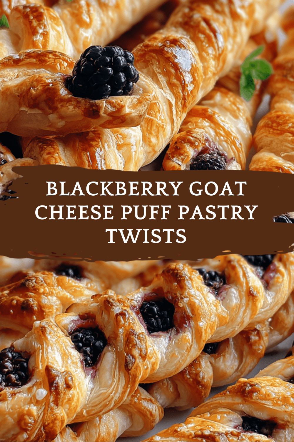 Blackberry Goat Cheese Puff Pastry Twists
