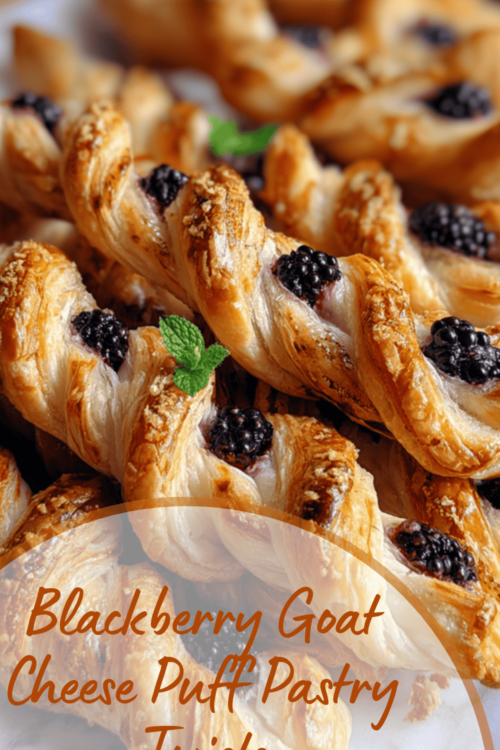 Blackberry Goat Cheese Puff Pastry Twists