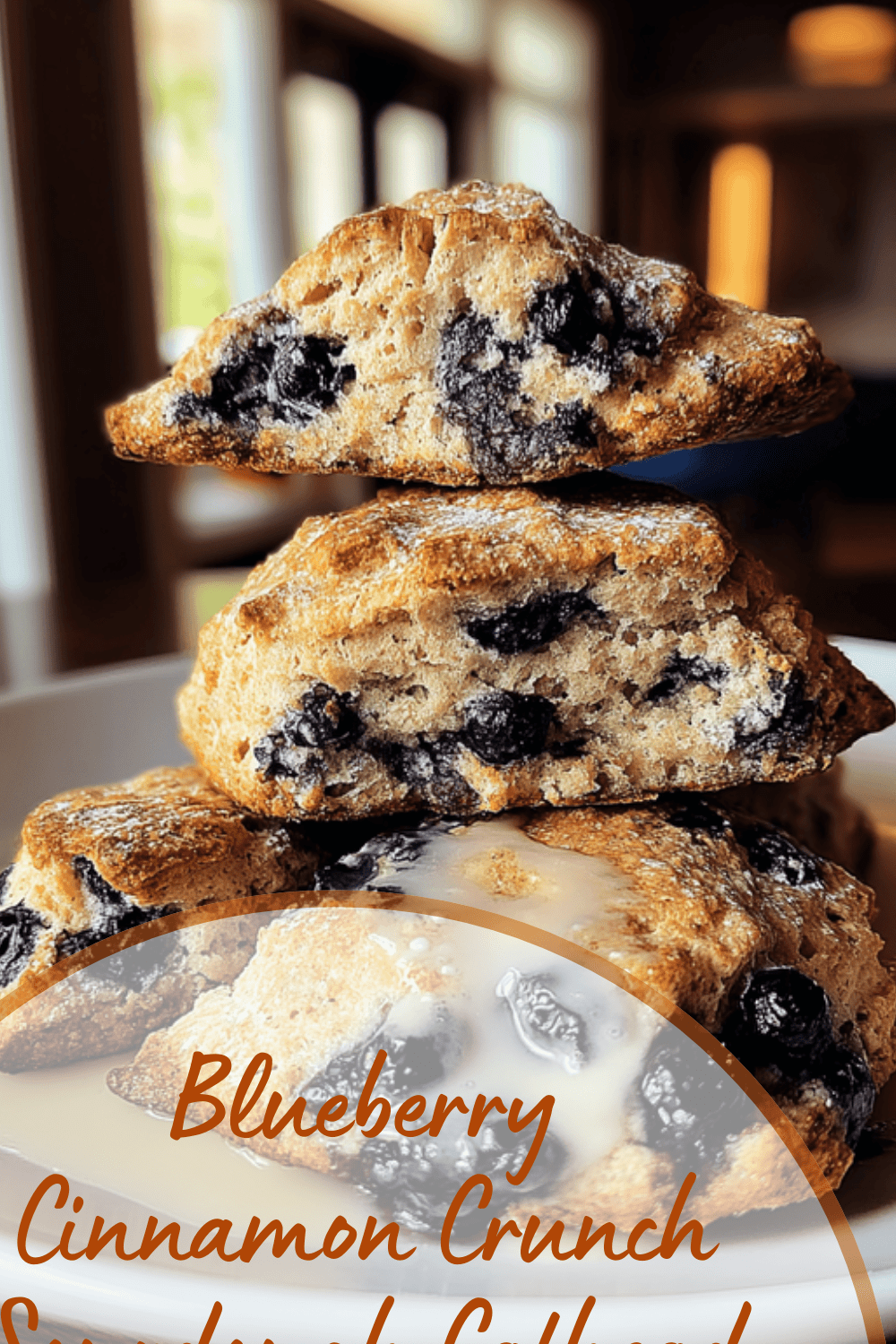 Blueberry Cinnamon Crunch Sourdough Cathead Biscuits