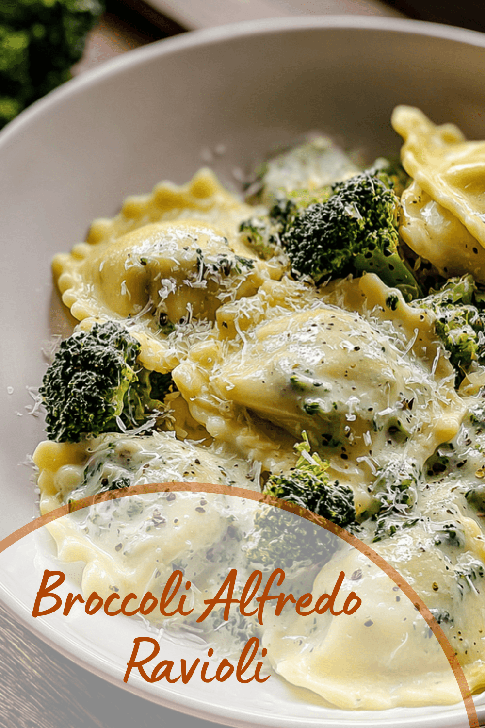 Broccoli Alfredo Ravioli