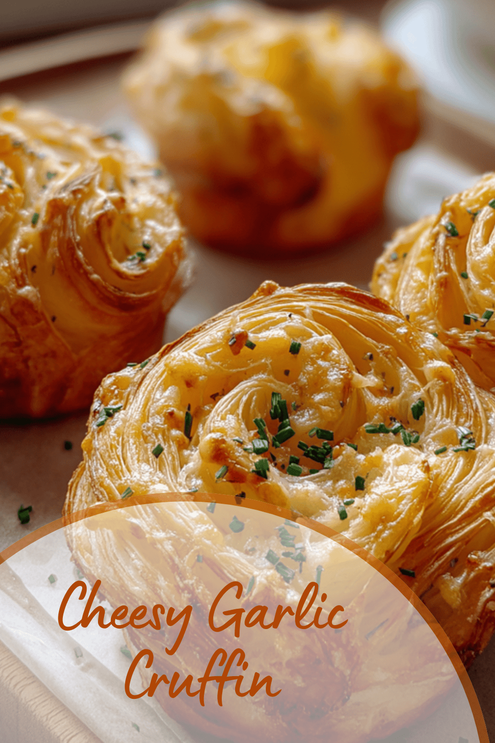 Cheesy Garlic Cruffin