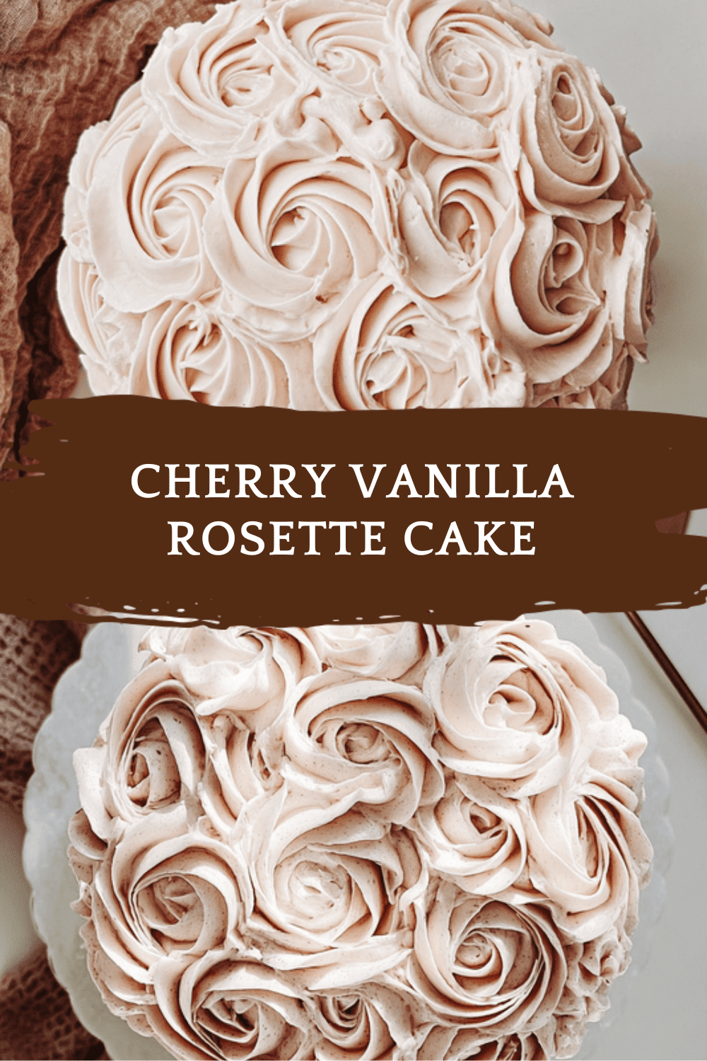 Cherry Vanilla Rosette Cake