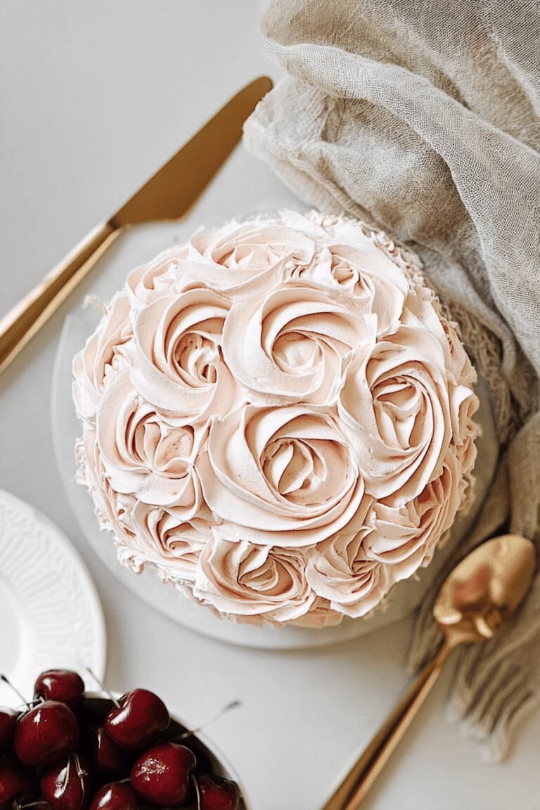 Cherry Vanilla Rosette Cake 83.Png