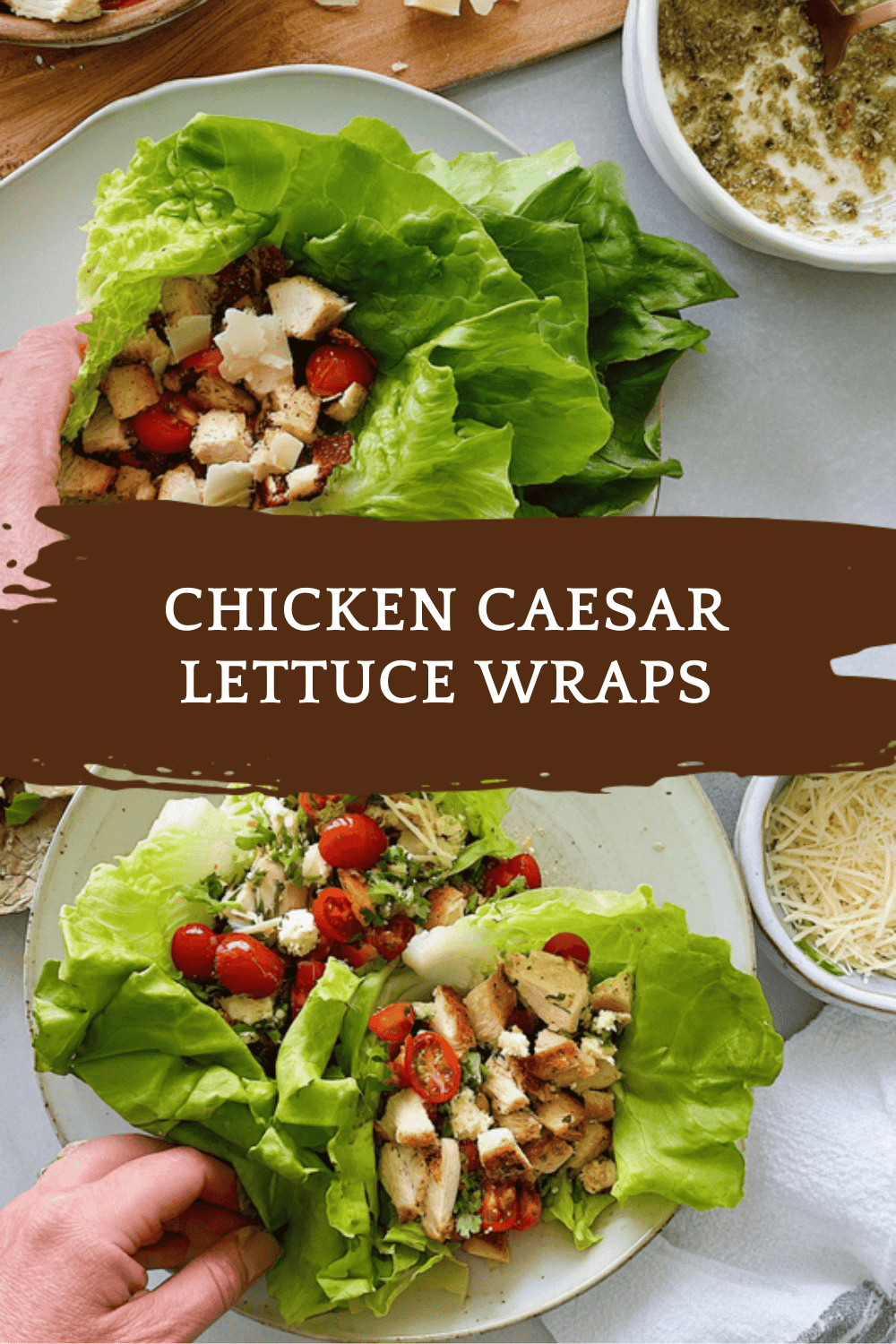 Chicken Caesar Lettuce Wraps