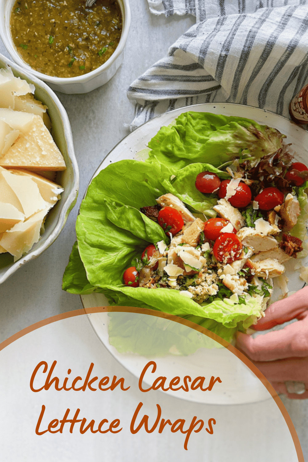 Chicken Caesar Lettuce Wraps