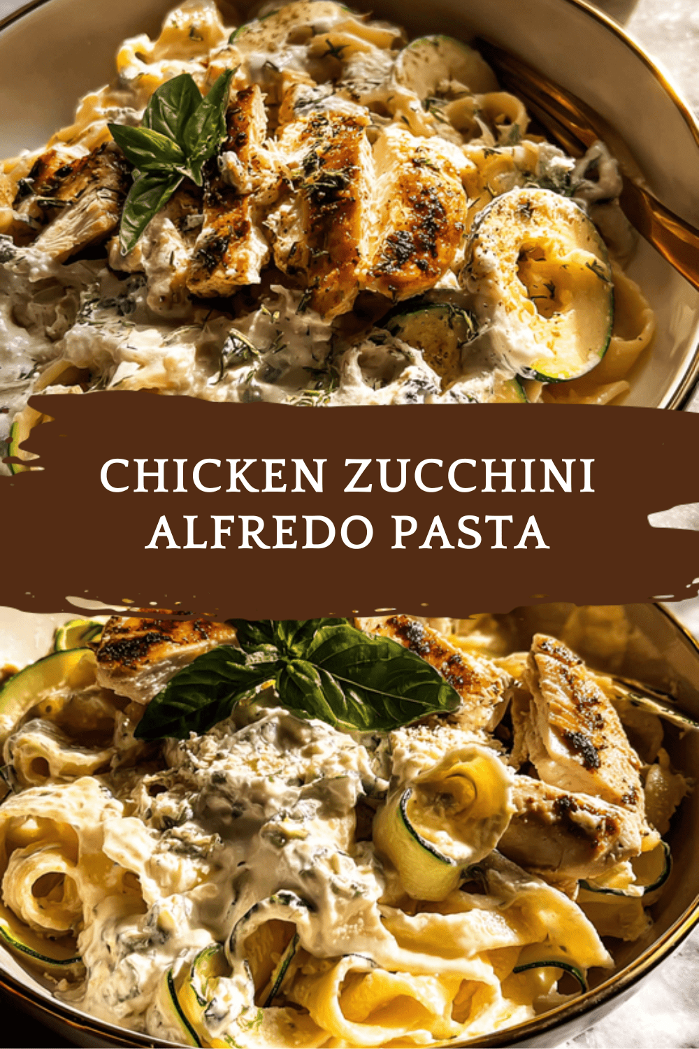 Chicken Zucchini Alfredo Pasta
