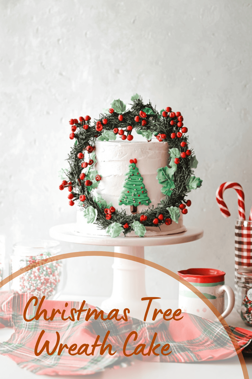 Christmas Tree Wreath Cake