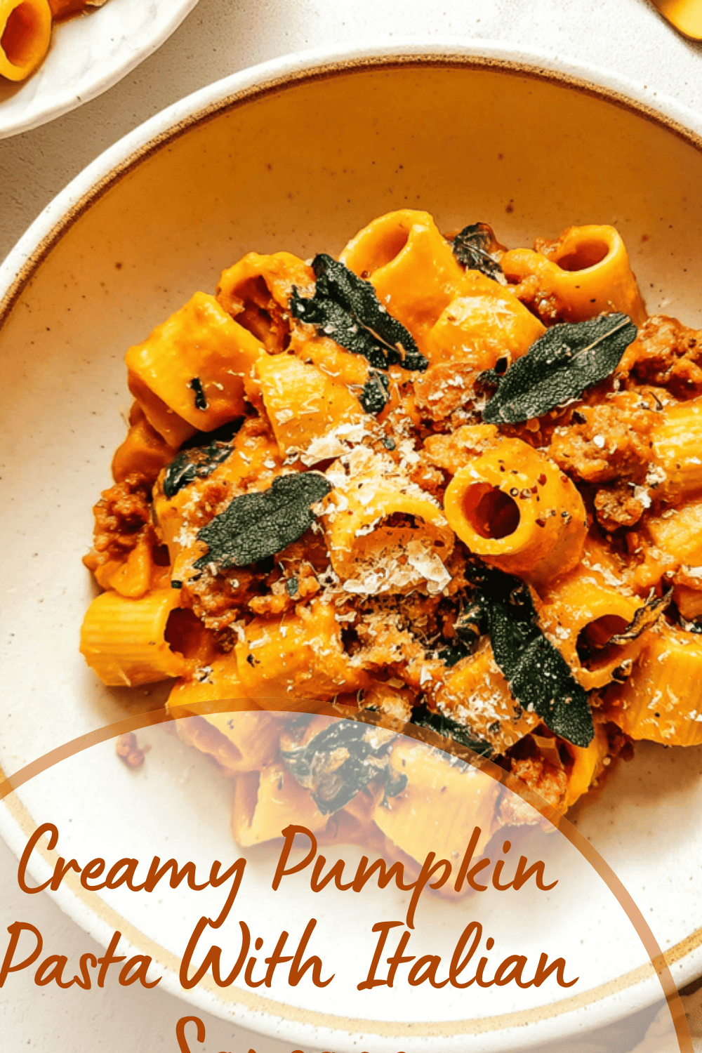 Creamy Pumpkin Pasta With Italian Sausage