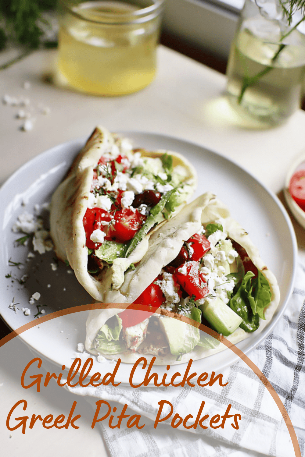 Grilled Chicken Greek Pita Pockets