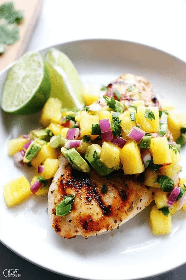 Grilled Chicken Pineapple Avocado Salsa 15.Png