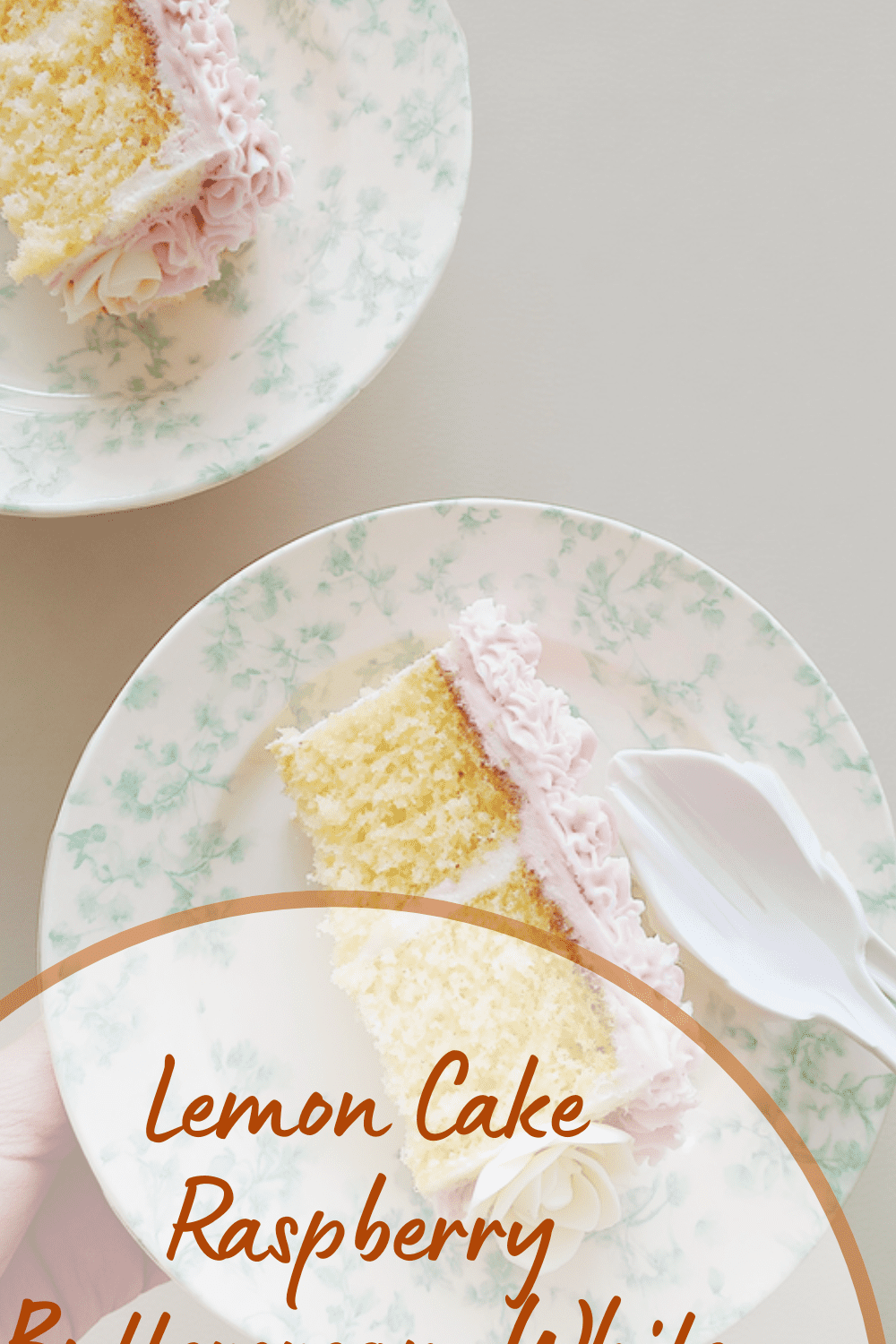 Lemon Cake Raspberry Buttercream White Chocolate Rose
