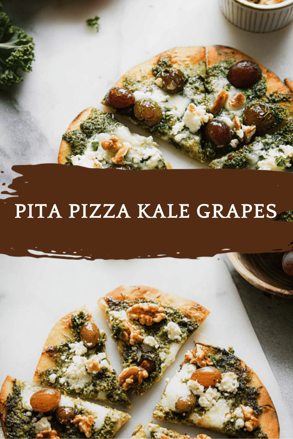 Pita Pizza Kale Grapes