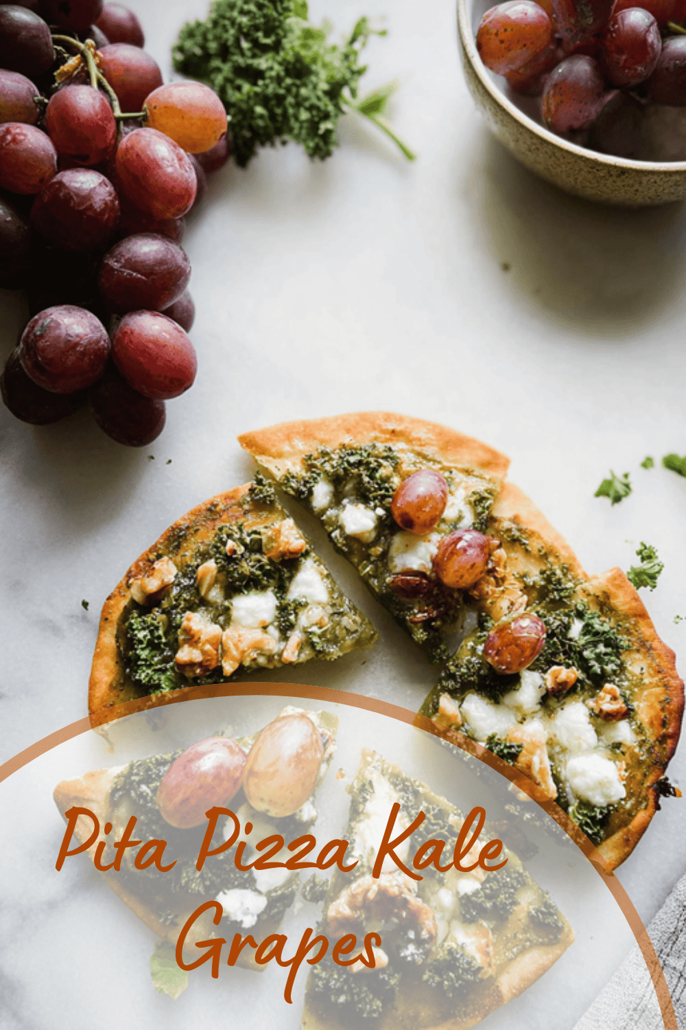Pita Pizza Kale Grapes