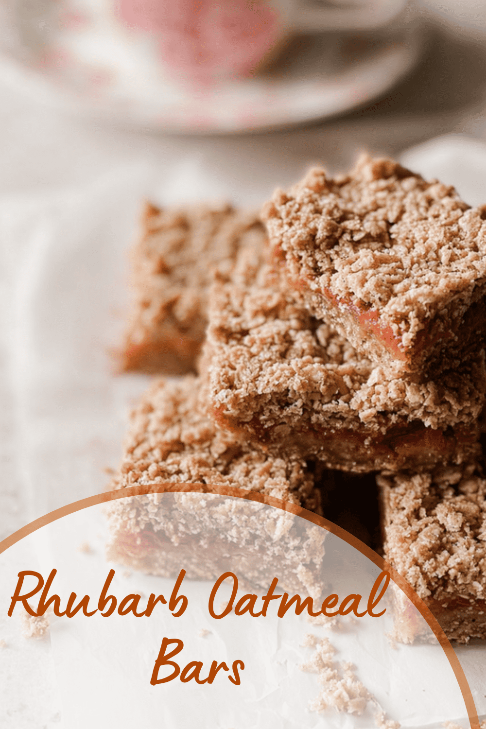 Rhubarb Oatmeal Bars