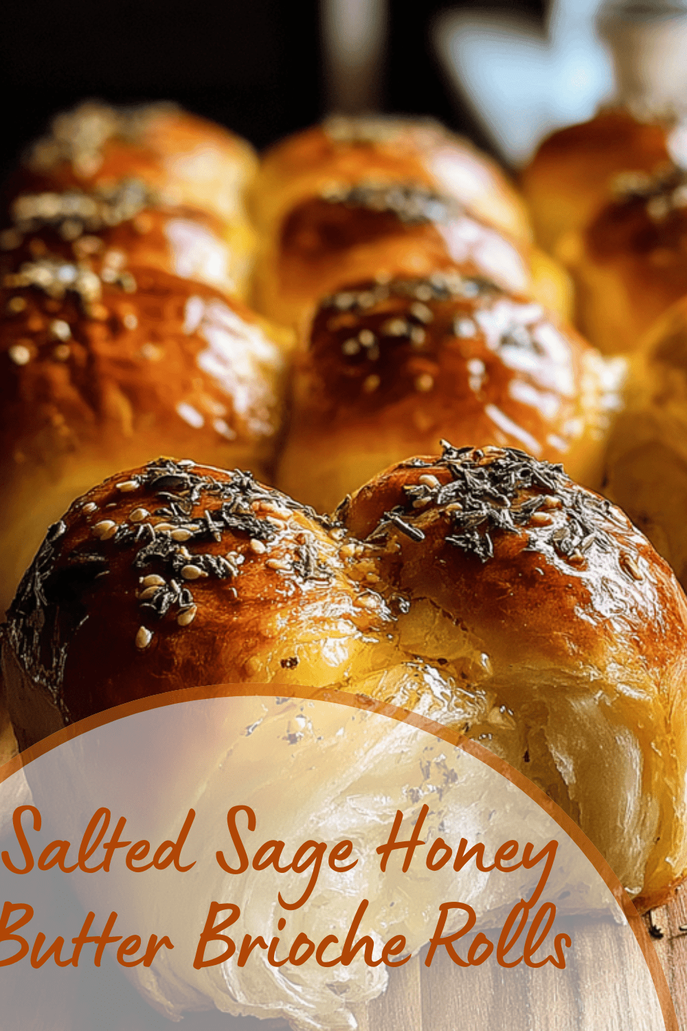 Salted Sage Honey Butter Brioche Rolls