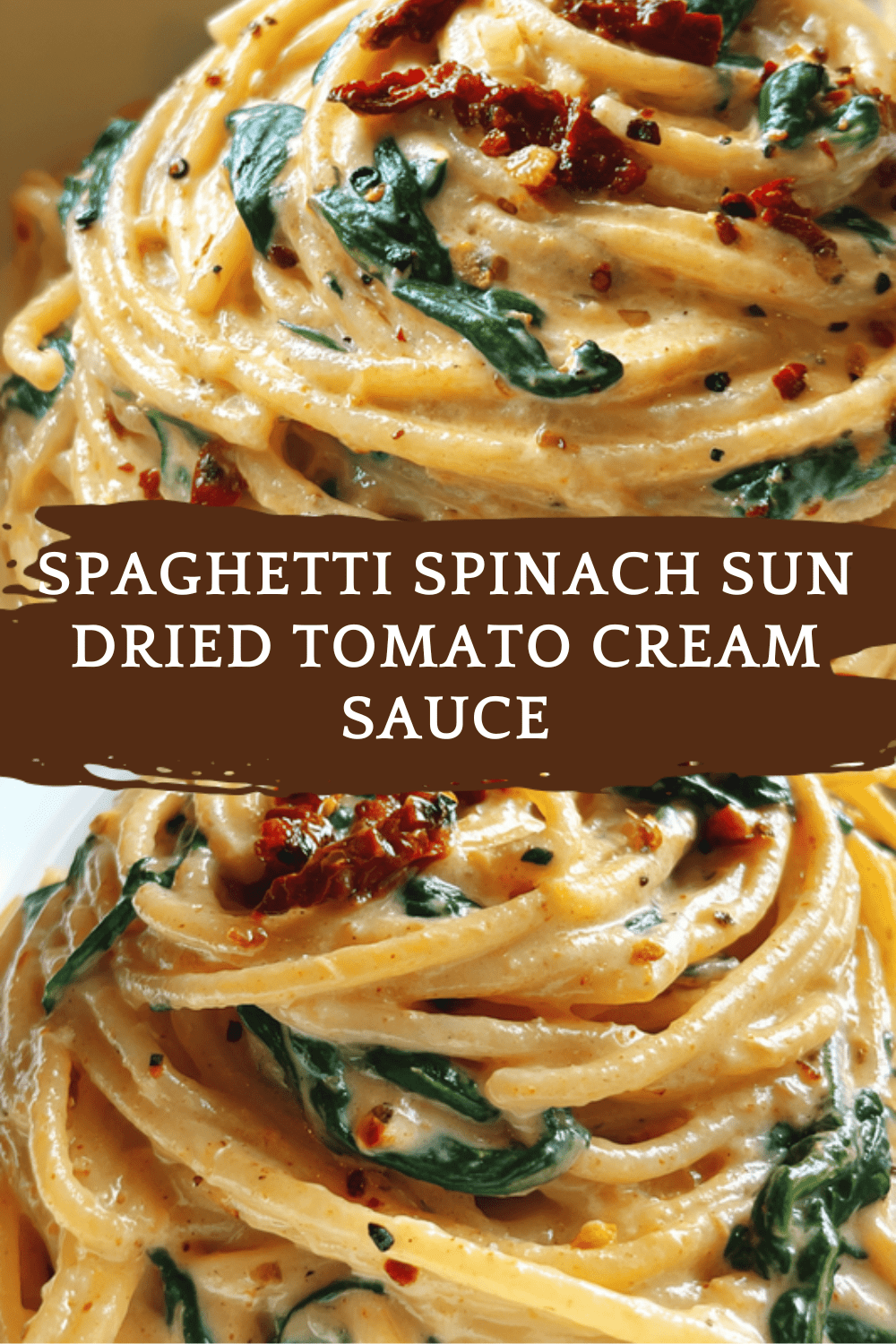 Spaghetti Spinach Sun Dried Tomato Cream Sauce