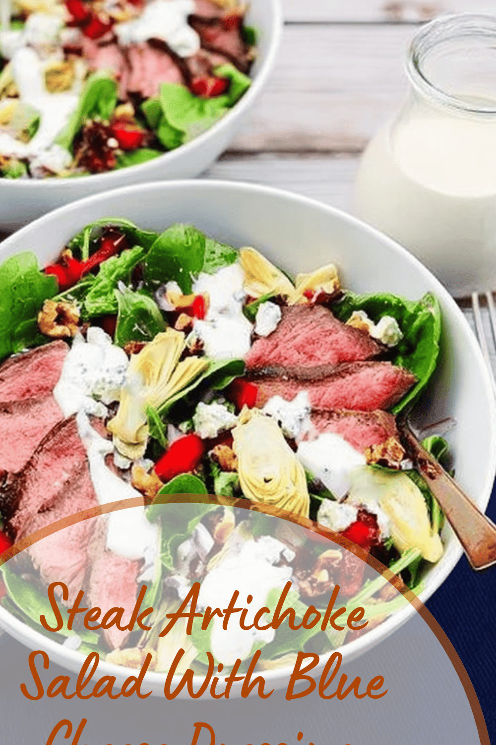 Steak Artichoke Salad With Blue Cheese Dressing