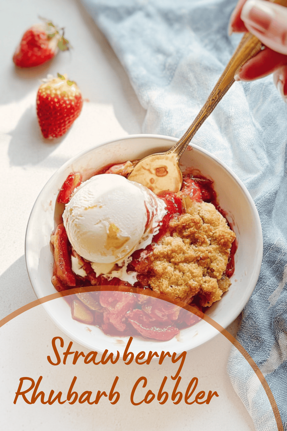 Strawberry Rhubarb Cobbler