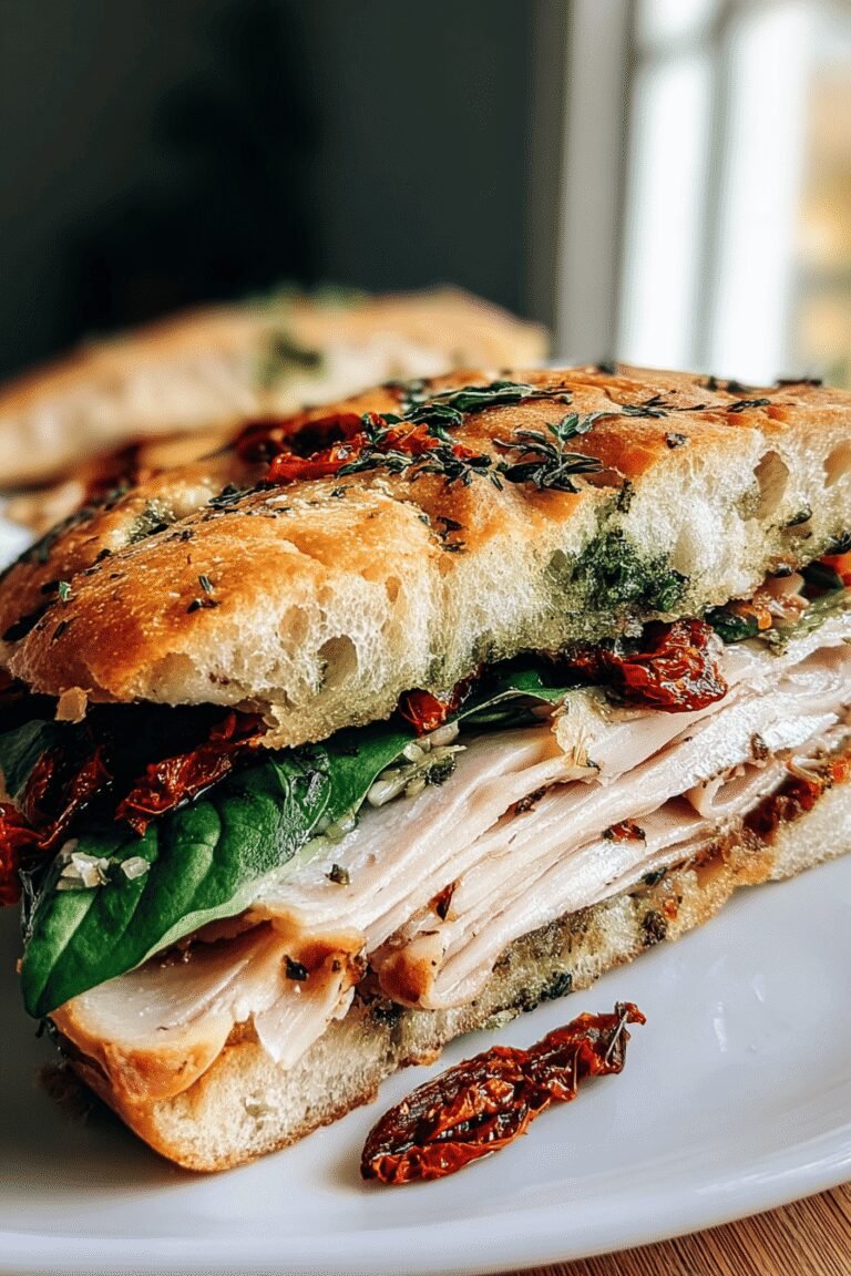 Sun Dried Tomato Focaccia Turkey Sandwich 77.Png