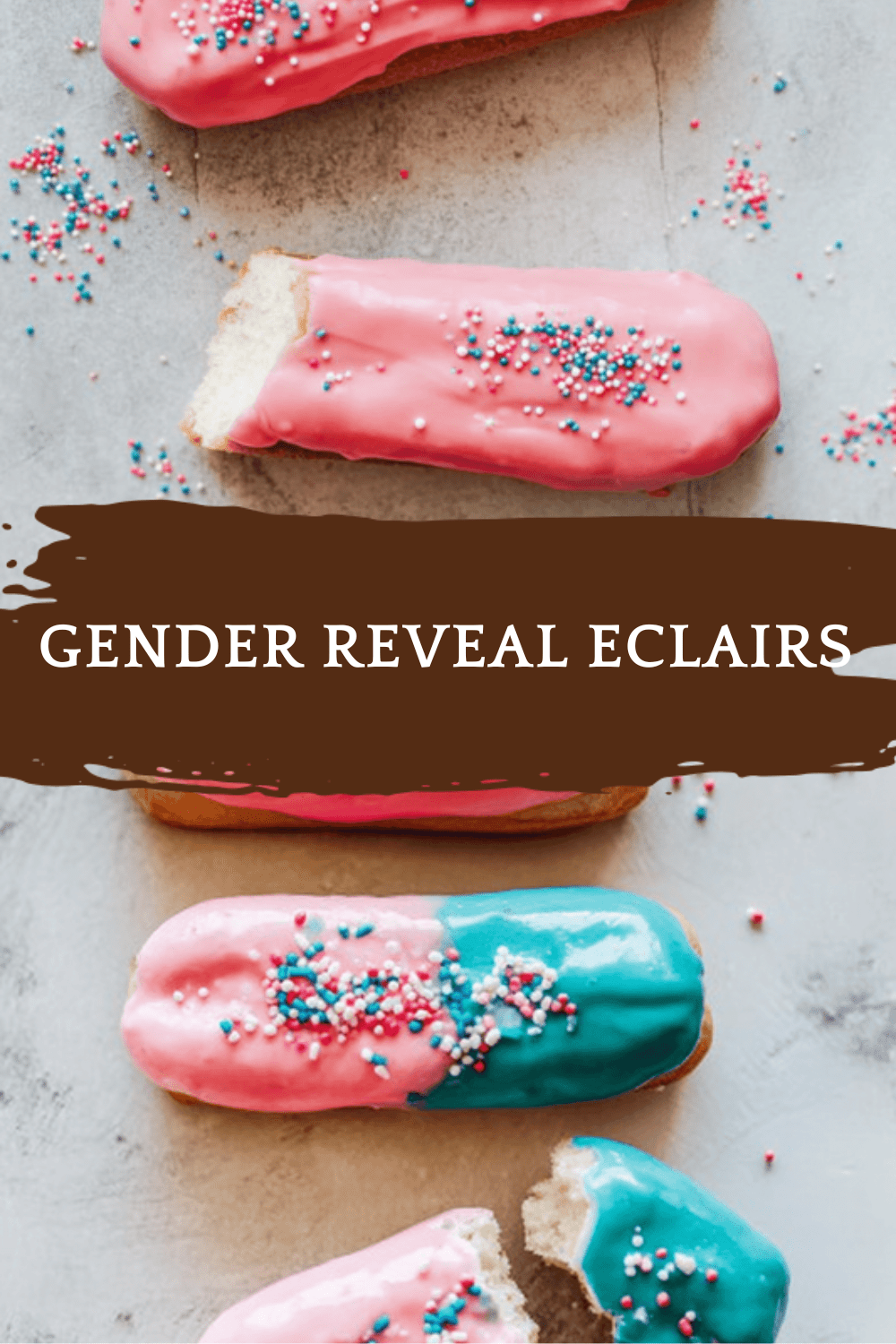 Gender Reveal Eclairs