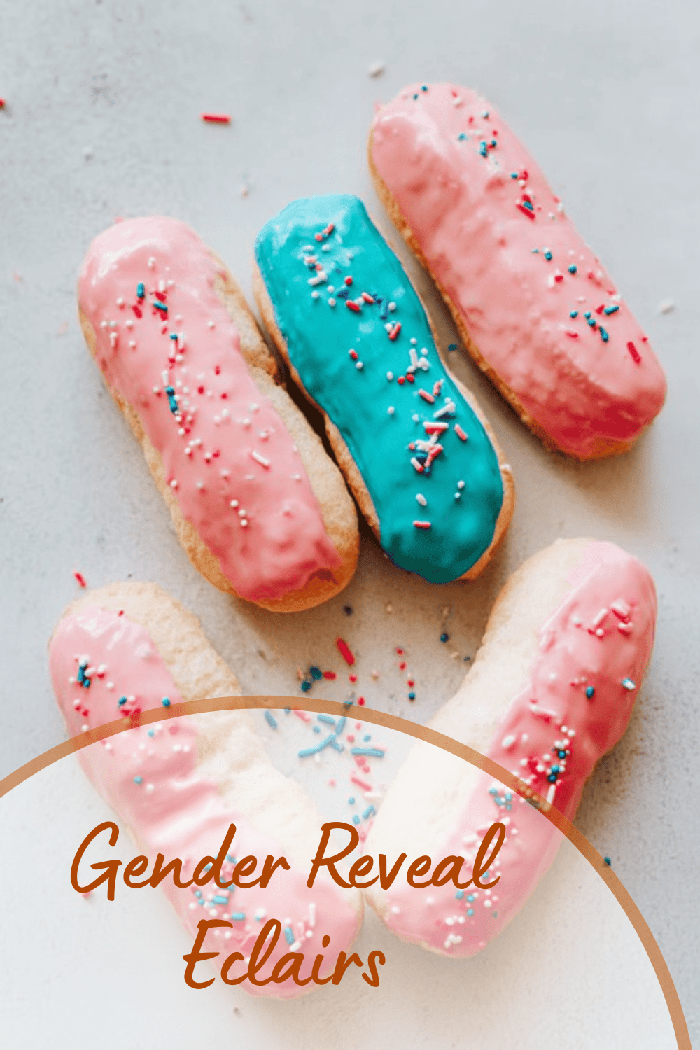 Gender Reveal Eclairs