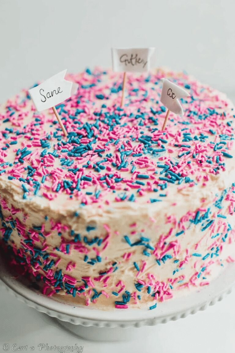 Gender Reveal Pinata Cake 19.Png
