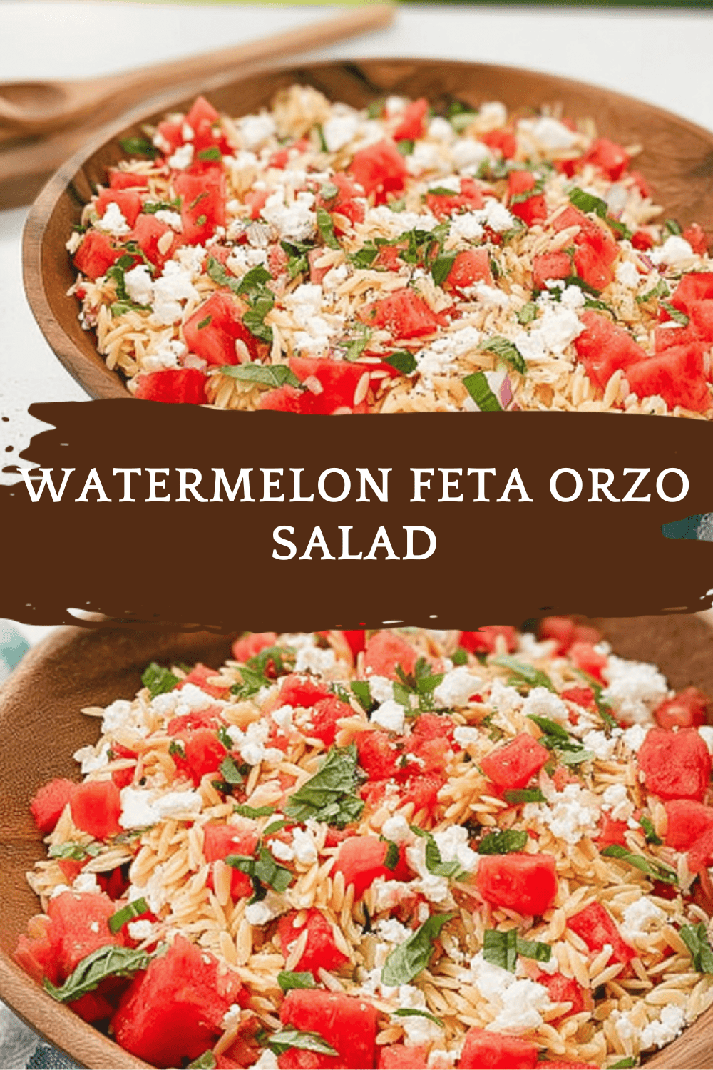 Watermelon Feta Orzo Salad