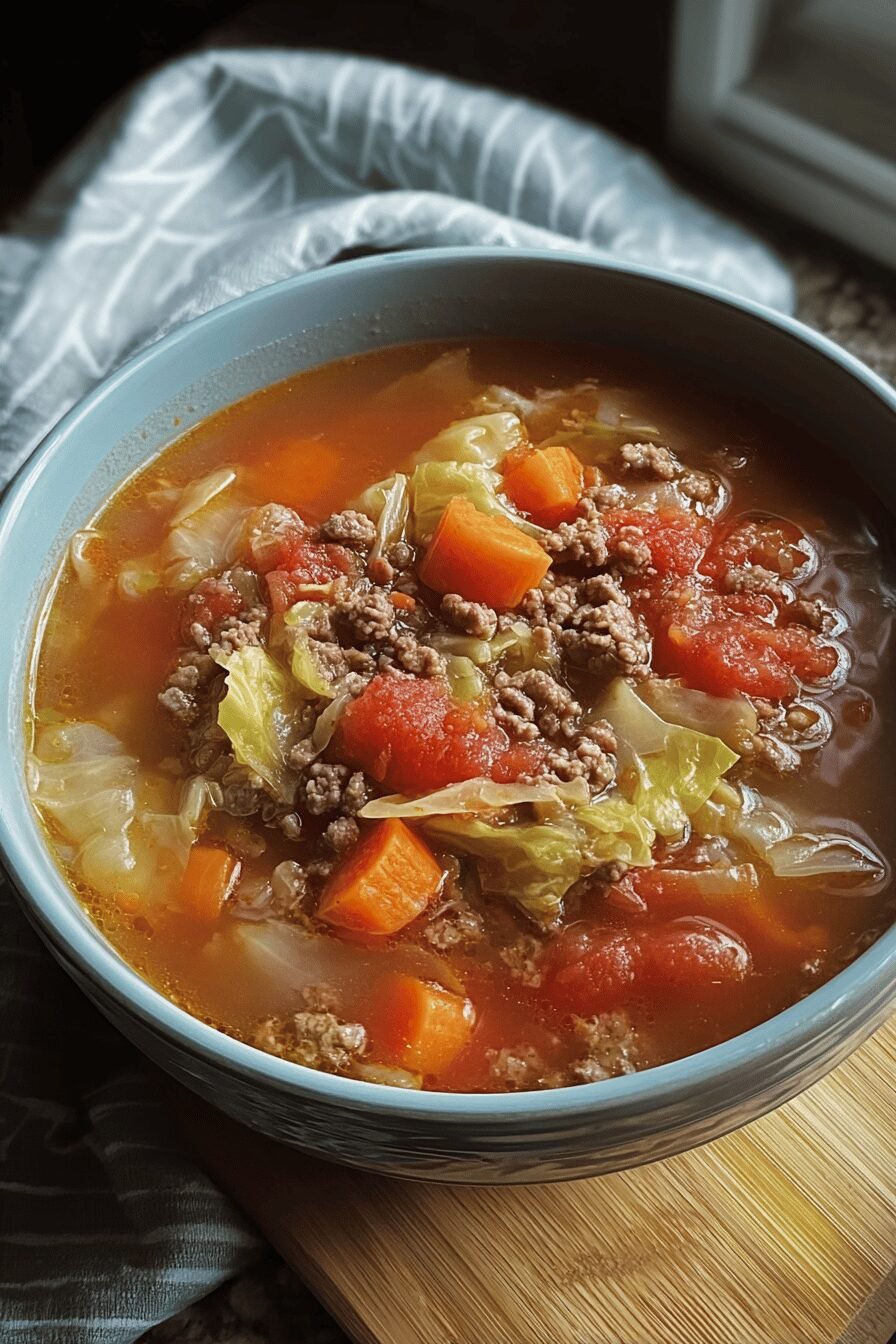 Ground Beef And Cabbage Soup Recipe With Simple Ingredients 6 Cabbage Ground Beef Soup