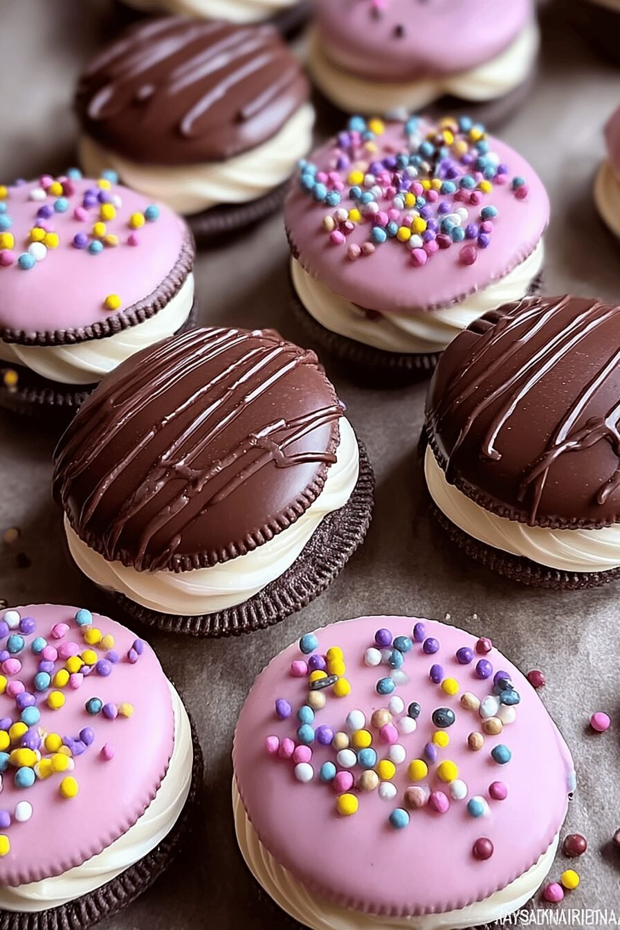 Chocolate Covered Easter Oreos