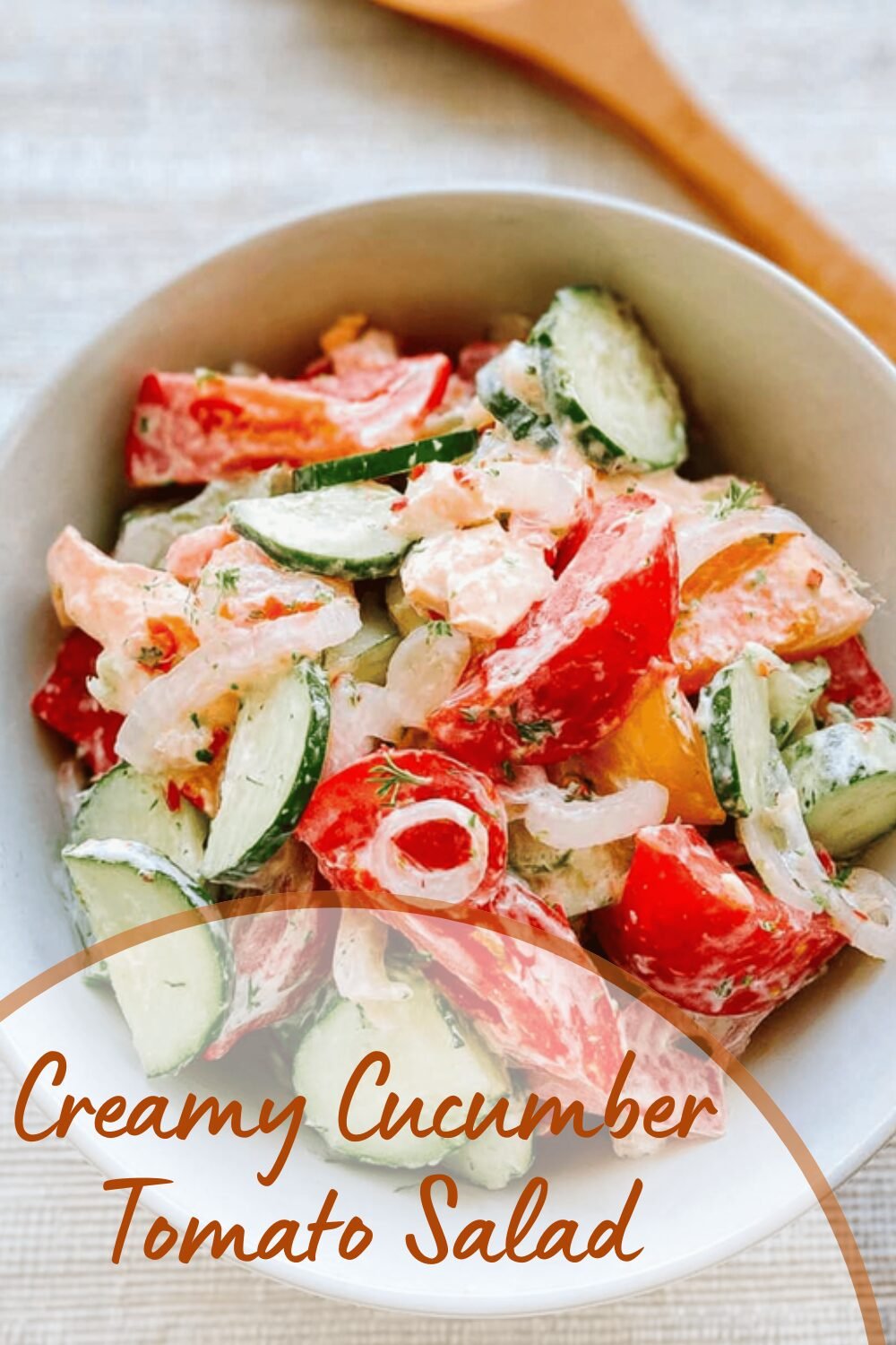 Creamy Cucumber Tomato Salad