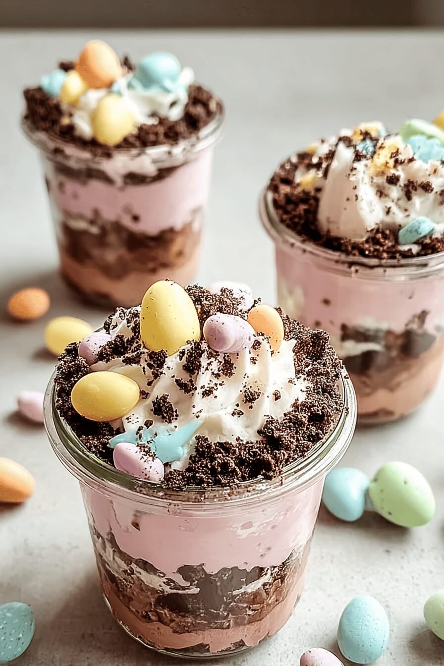 Easter Dirt Pudding Jars