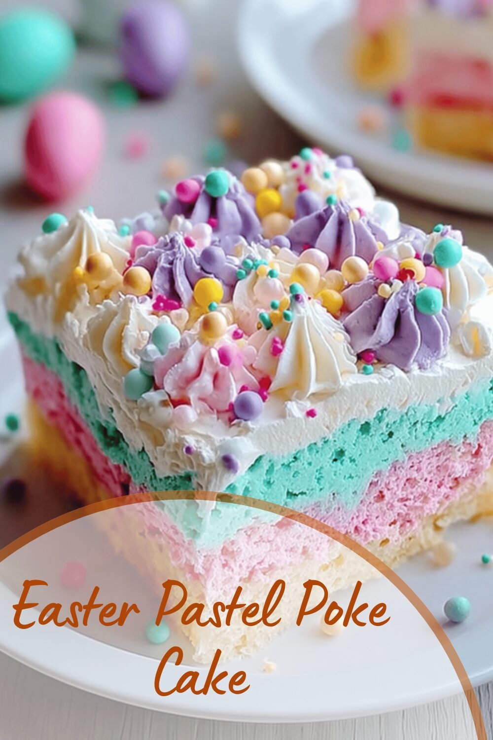 Easter Pastel Poke Cake