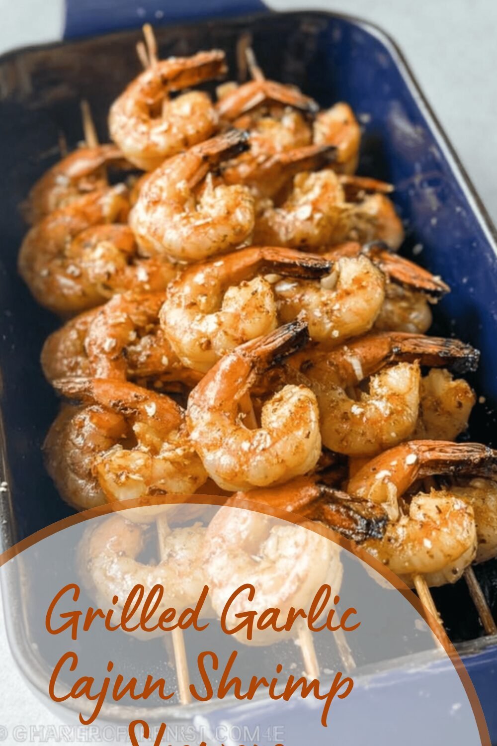 Grilled Garlic Cajun Shrimp Skewers