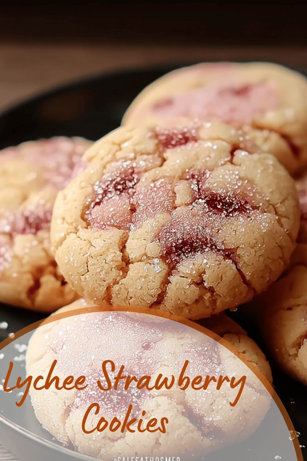 Lychee Strawberry Cookies