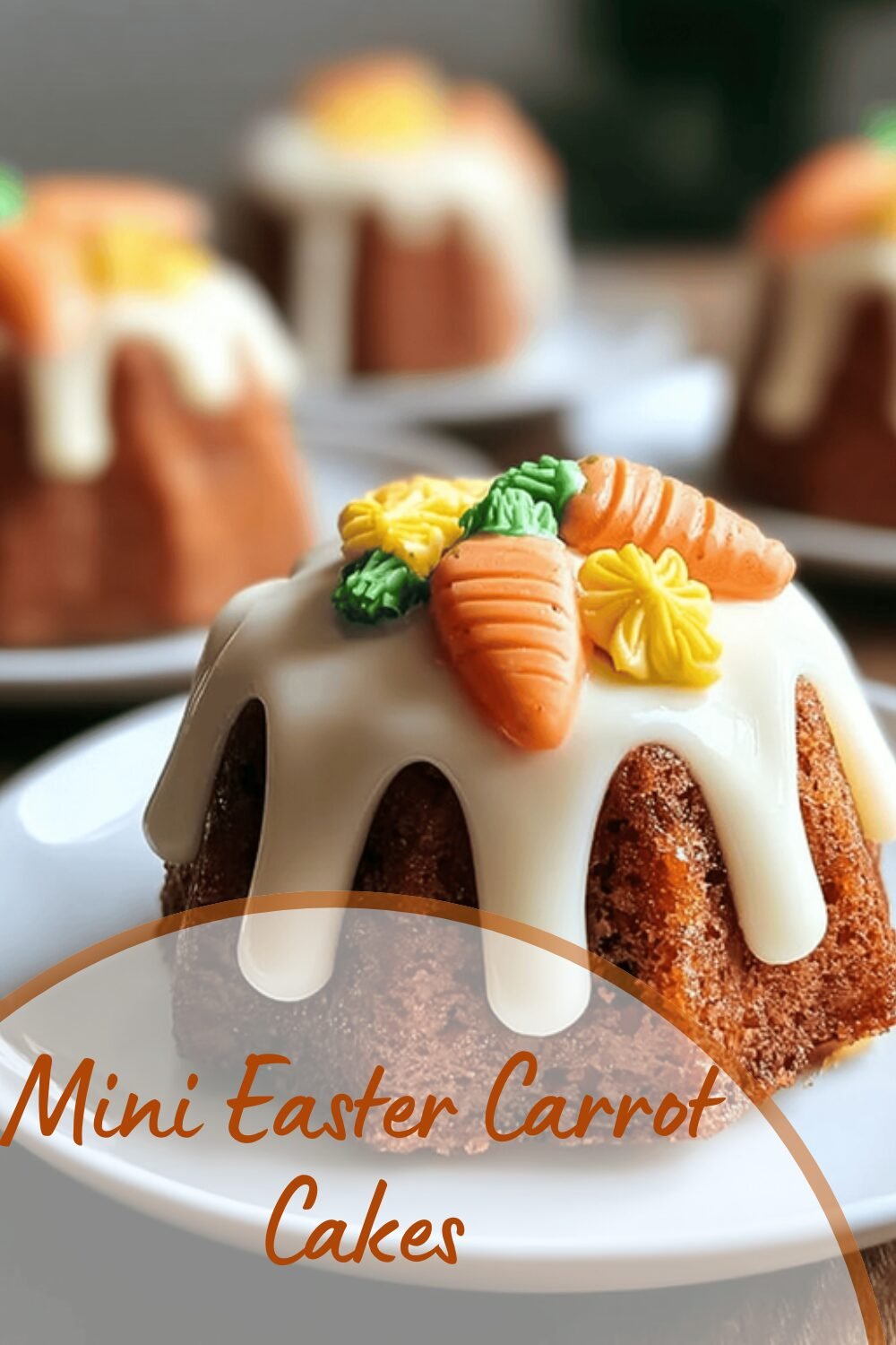 Mini Easter Carrot Cakes