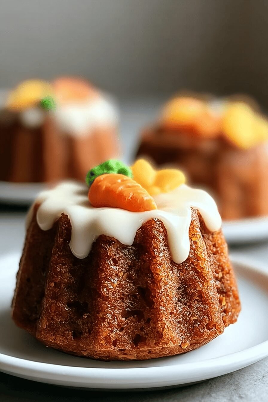 Mini Easter Carrot Cakes