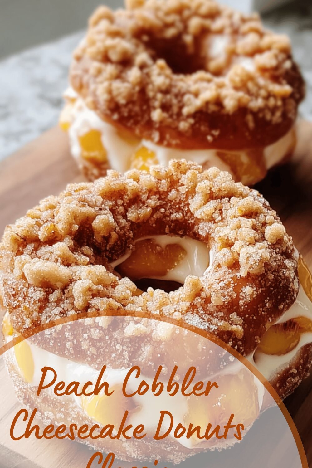 Peach Cobbler Cheesecake Donuts Classic
