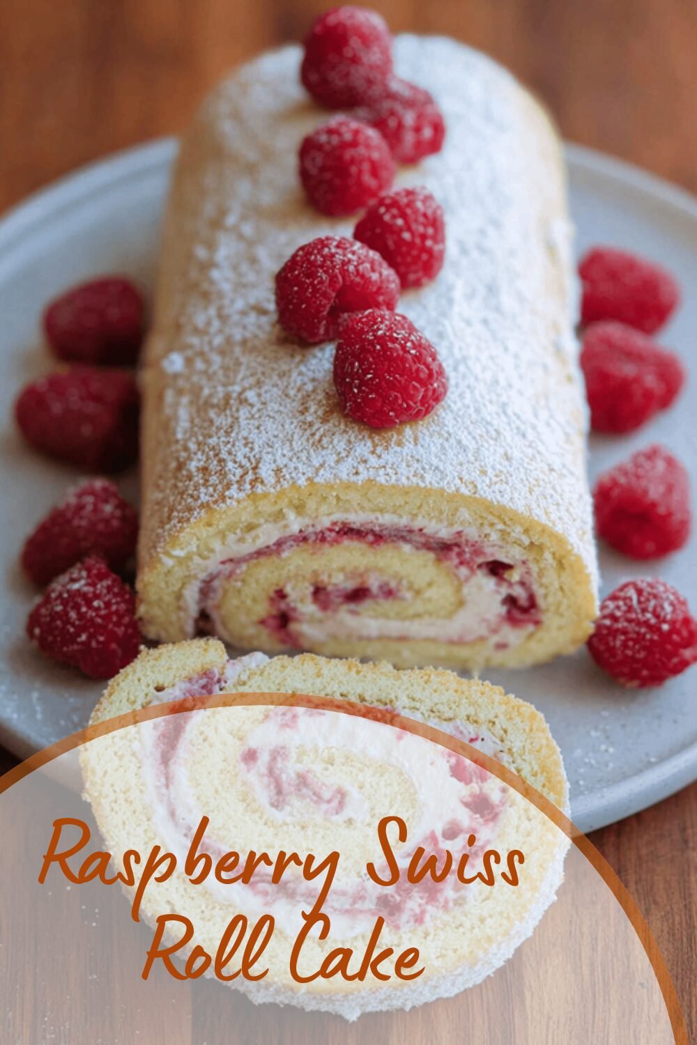 Raspberry Swiss Roll Cake