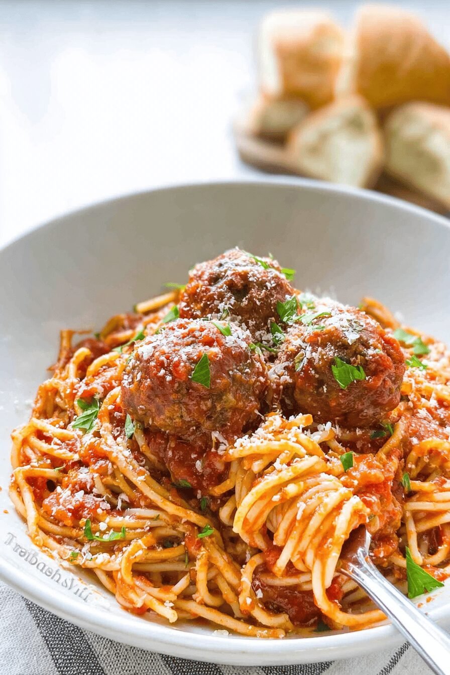 Spaghetti Meatballs Classic Recipe With Rich Tomato Sauce 6 Spaghetti And Meatballs