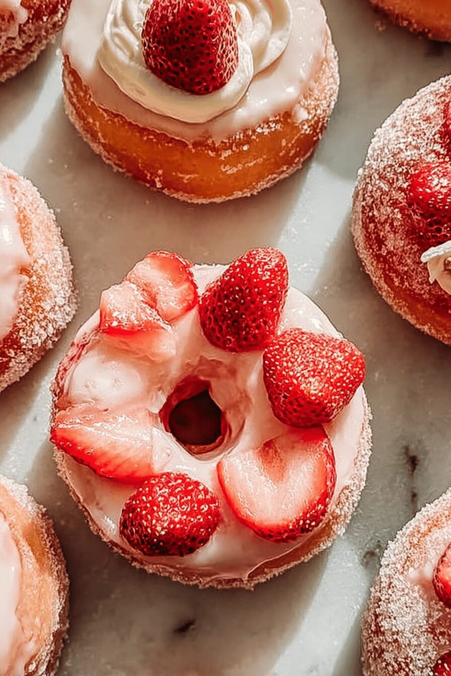 Strawberry Vanilla Cronut