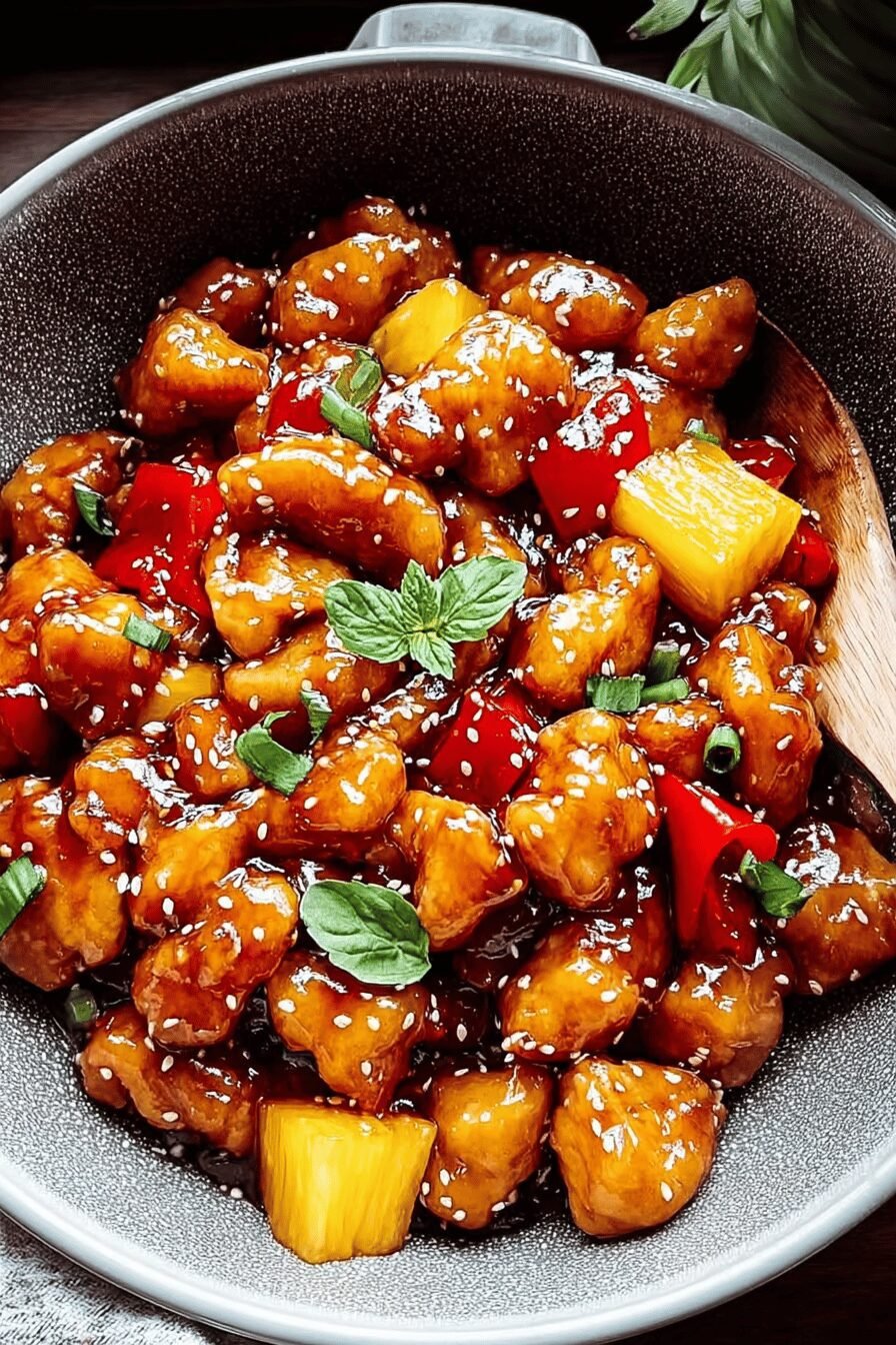 Sticky Pineapple Chicken Recipe With Sweet And Tangy Glaze 6 Sweet Sticky Pineapple Chicken
