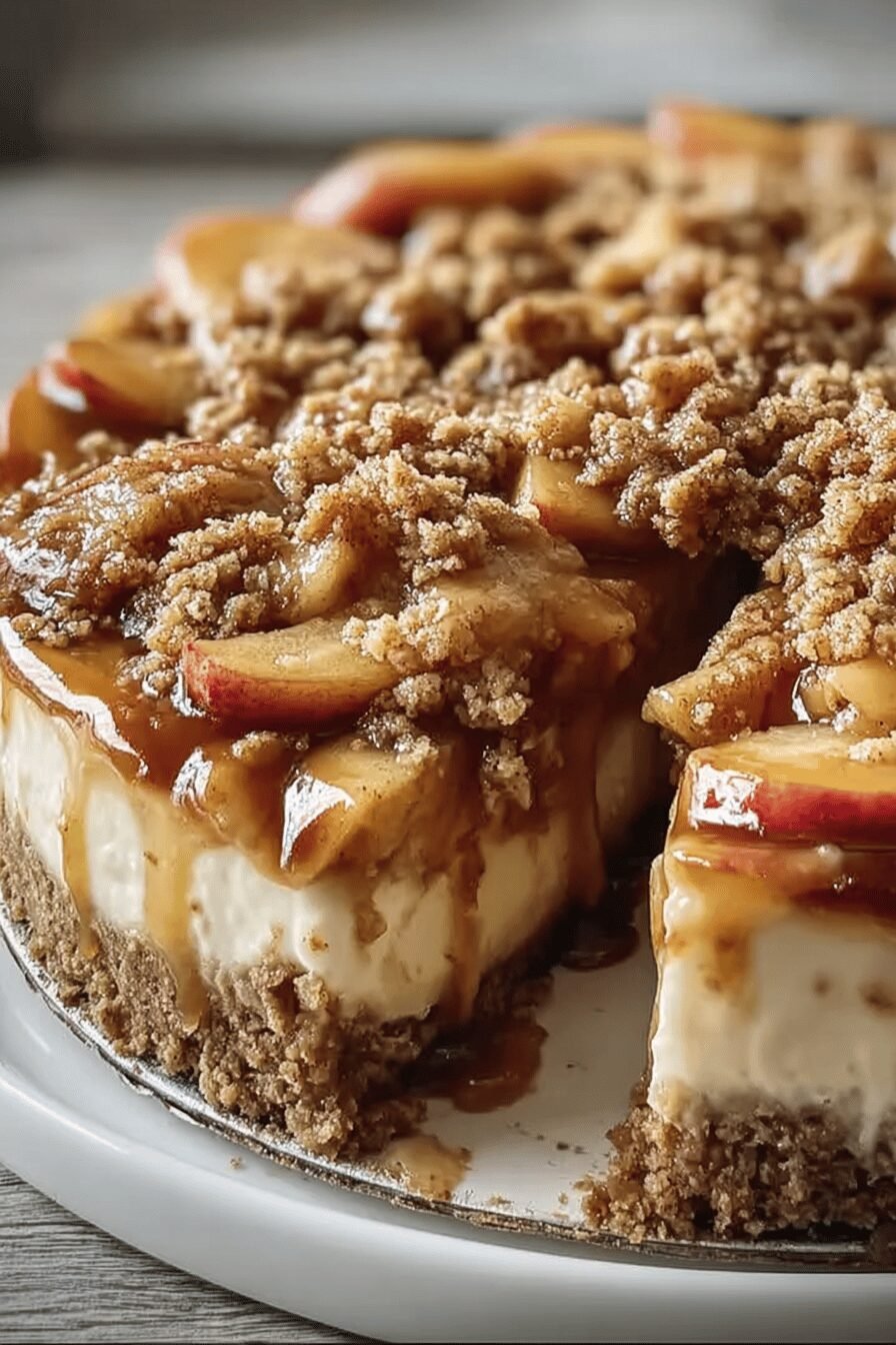 Apple Crisp Cheesecake