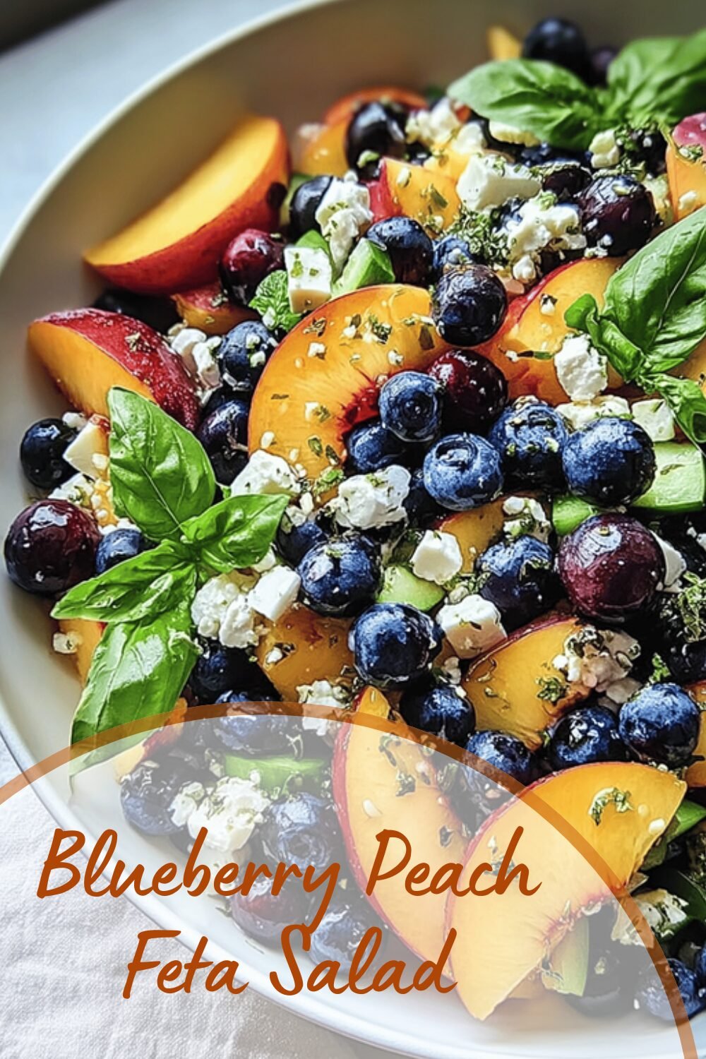 Blueberry Peach Feta Salad
