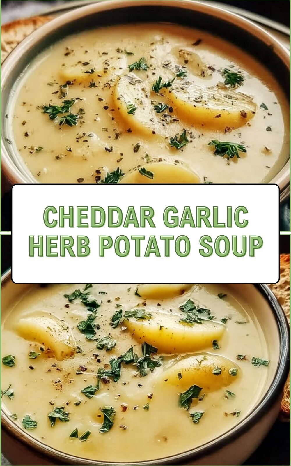 Cheddar Garlic Herb Potato Soup