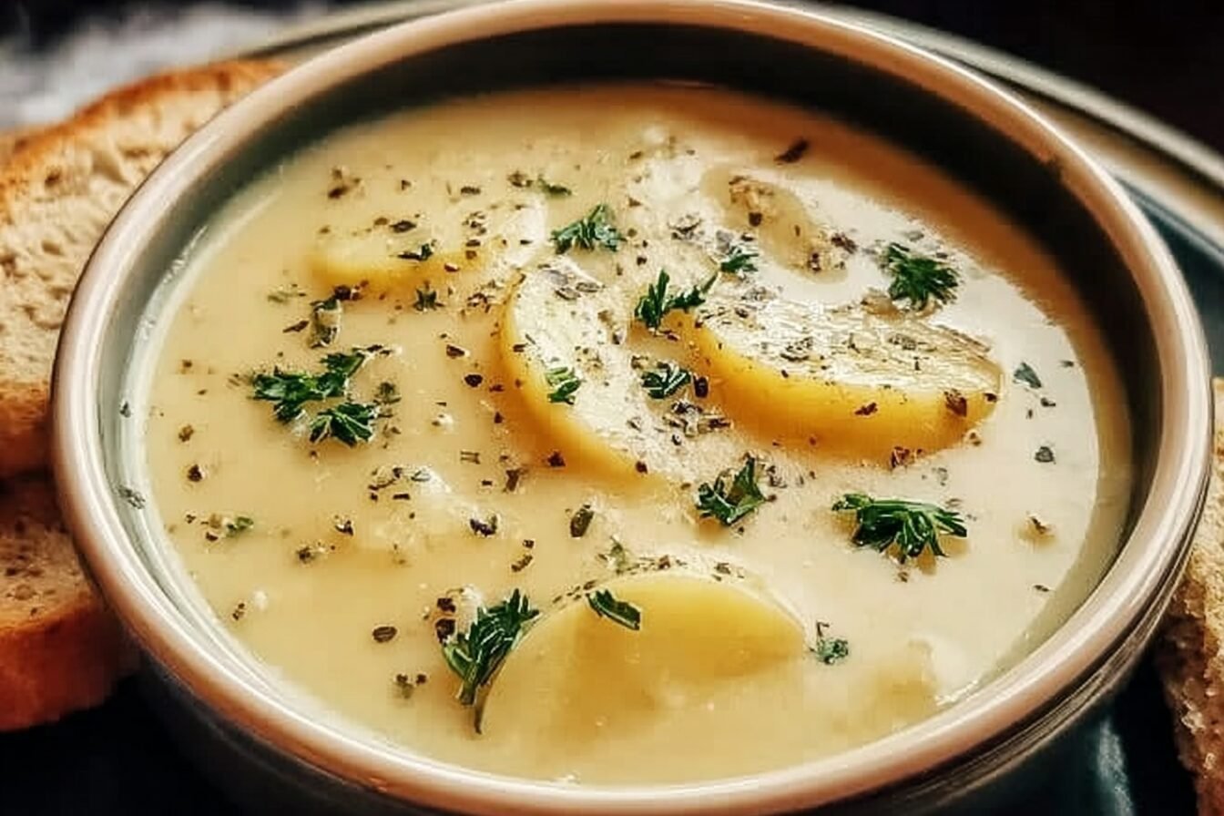 Cheddar Garlic Herb Potato Soup