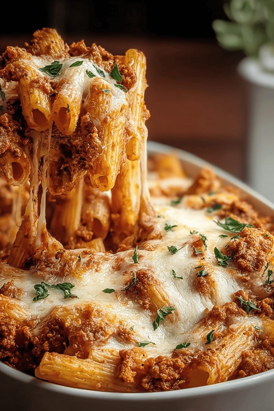 Cheesy Baked Ziti With Creamy Sauce And Crispy Topping 6 Cheesy Baked Ziti