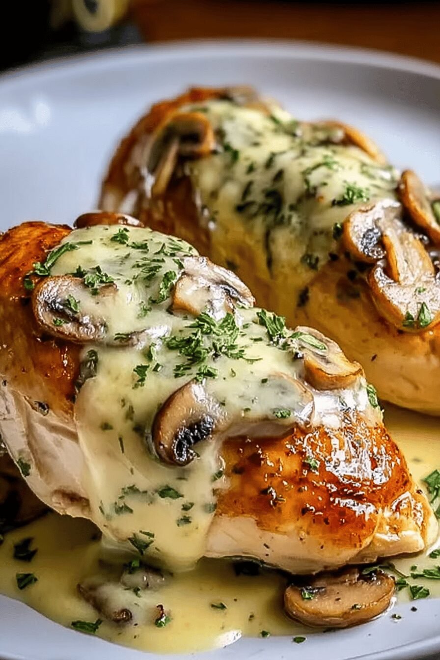 Cheesy Garlic Stuffed Chicken