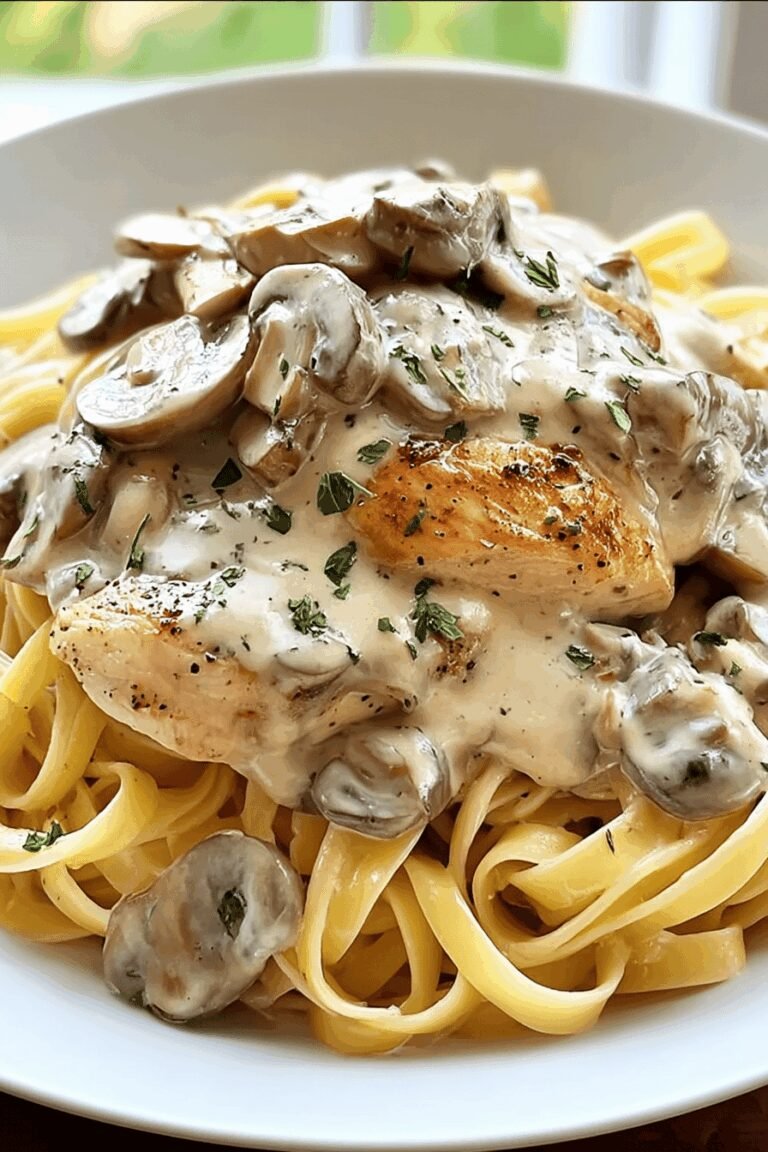 Chicken Mushroom Fettuccine Alfredo Recipe With Creamy Sauce 8 Chicken Alfredo Mushroom 65.Png