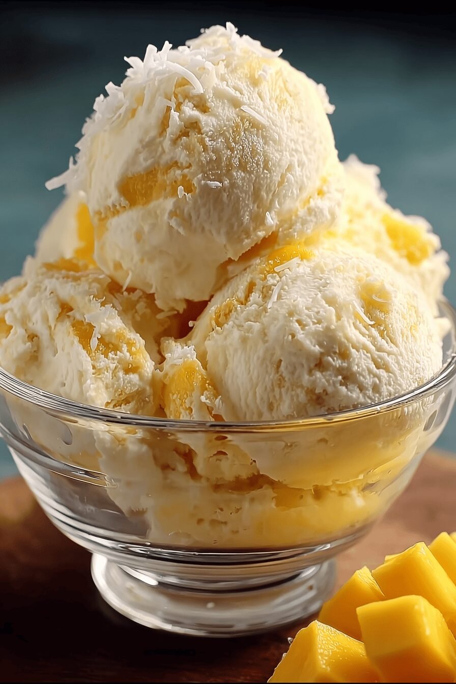 Coconut Mango Ice Cream